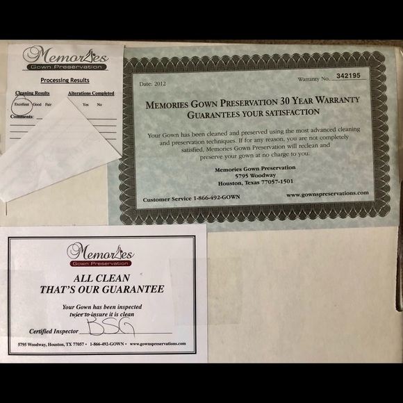 Vera Wang Wedding Dress professionally cleaned and preserved after one time wear - Picture 4 of 5